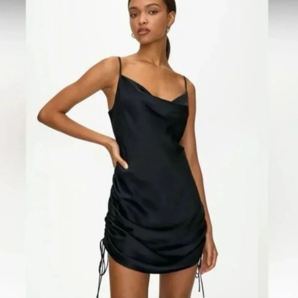 Aritzia Only Ruched Slip LBD Size Large